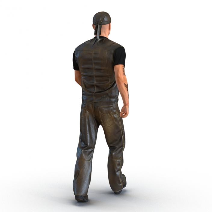 3D Biker Man Generic 2 Rigged