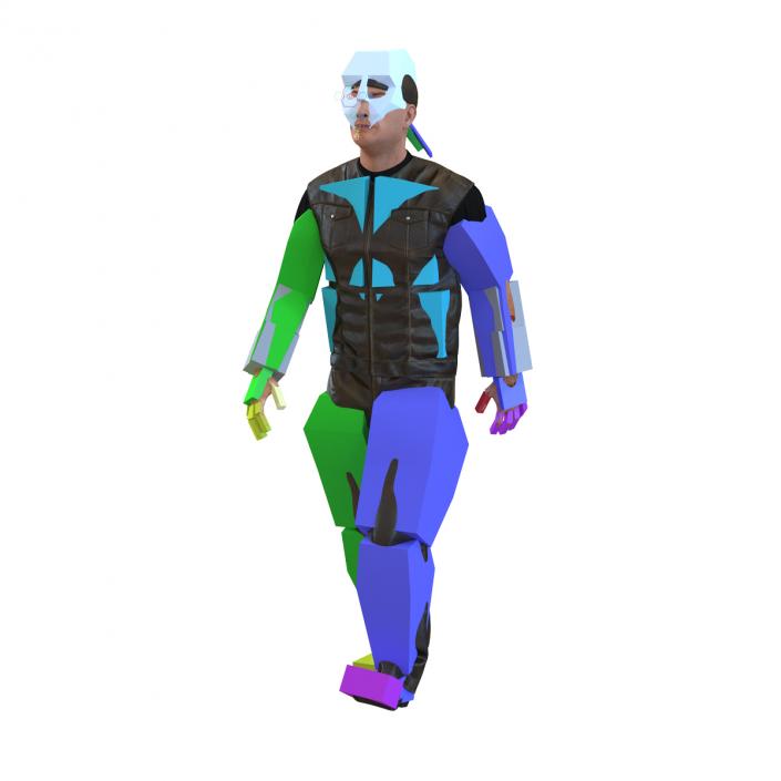 3D Biker Man Generic 2 Rigged