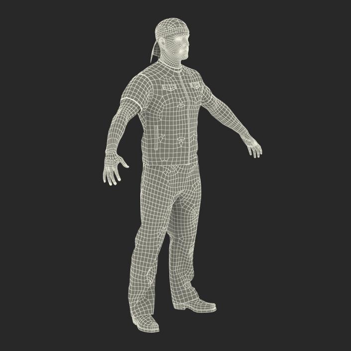 3D Biker Man Generic 2 Rigged