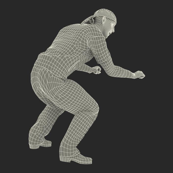 3D Biker Man Rigged 2 model