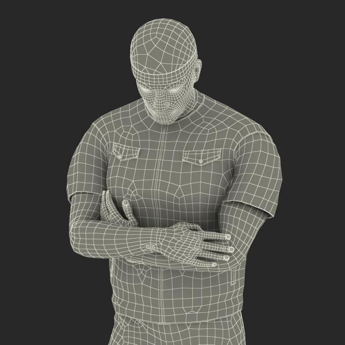 3D Biker Man Rigged 2 model