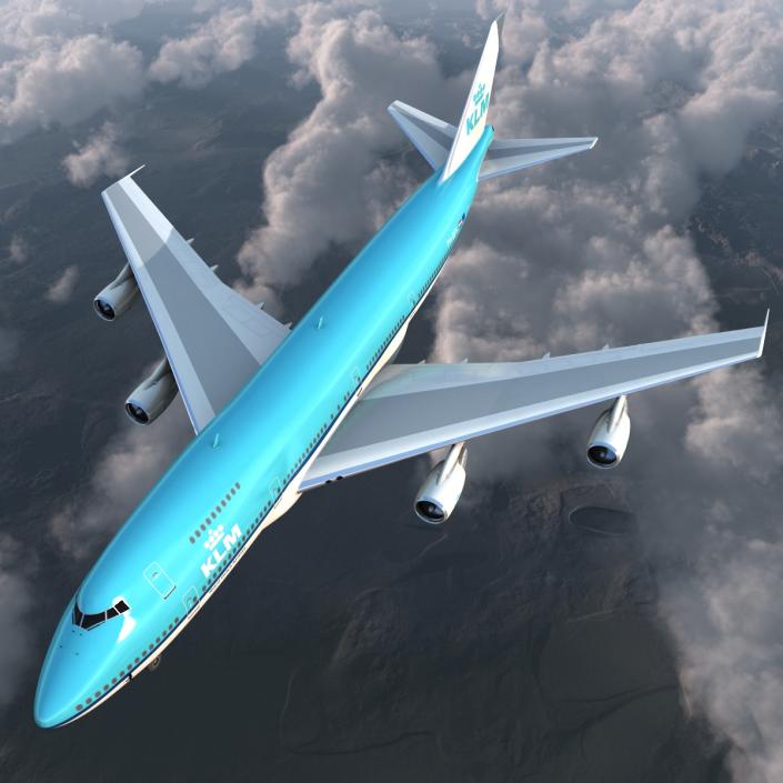 Boeing 747-200B KLM 3D model