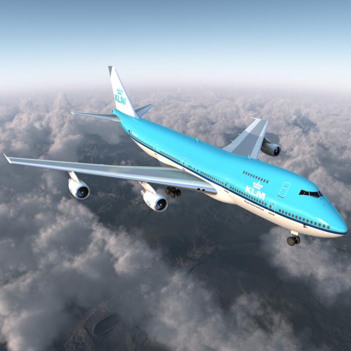 Boeing 747-200B KLM 3D model