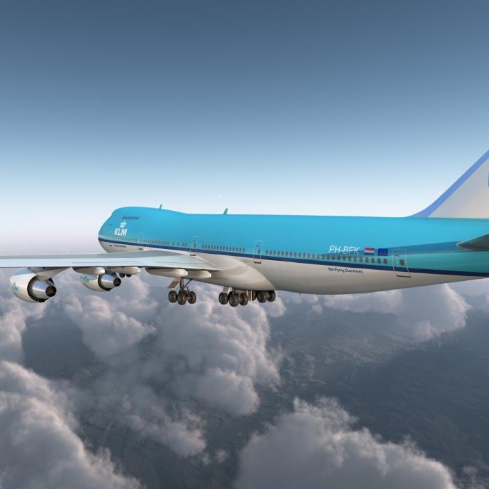 Boeing 747-200B KLM 3D model