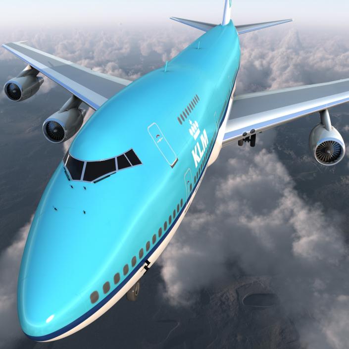 Boeing 747-200B KLM 3D model