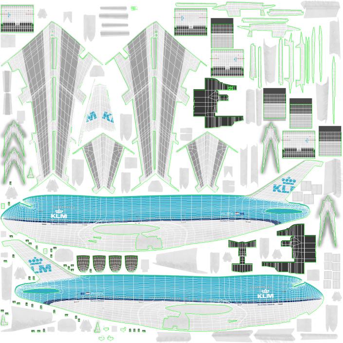 Boeing 747-200B KLM 3D model