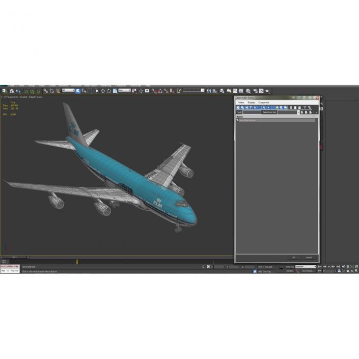 Boeing 747-200B KLM 3D model