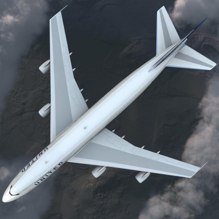 Boeing 747-200B United 3D