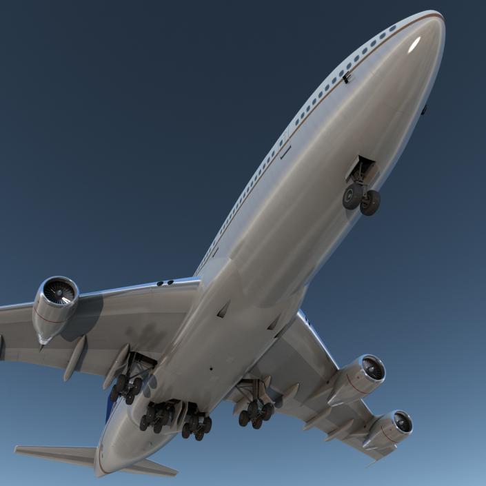 Boeing 747-200B United 3D