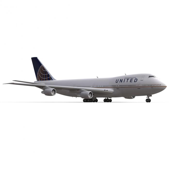 Boeing 747-200B United 3D