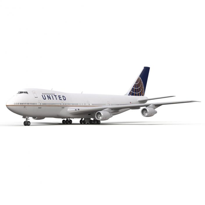 Boeing 747-200B United 3D