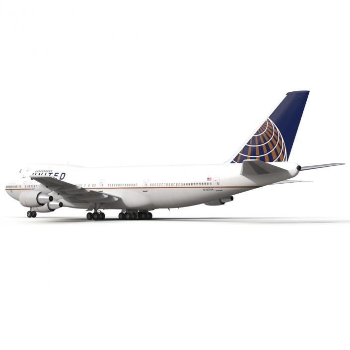 Boeing 747-200B United 3D