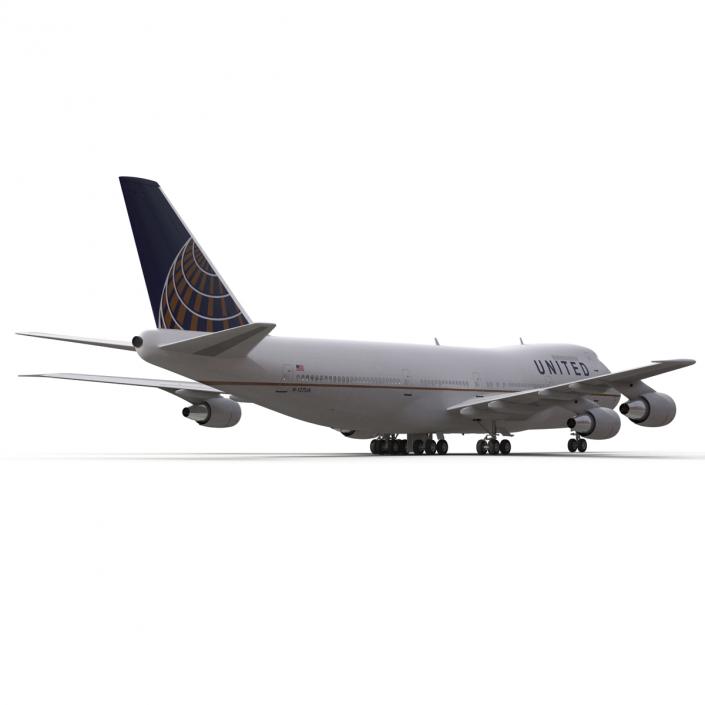 Boeing 747-200B United 3D