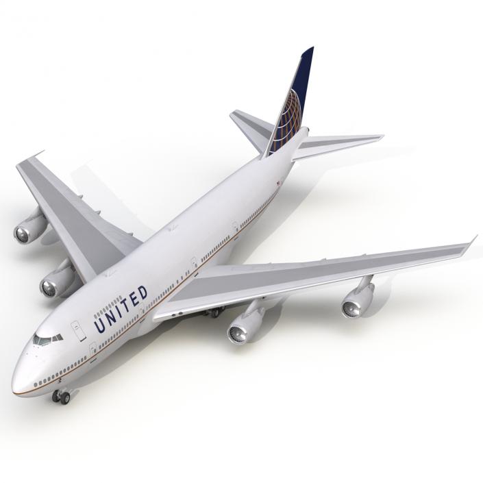 Boeing 747-200B United 3D