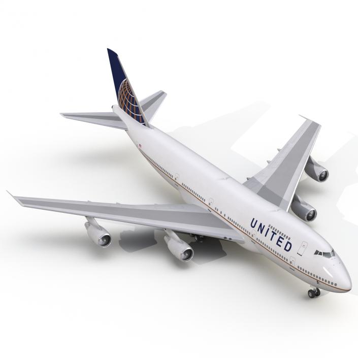 Boeing 747-200B United 3D