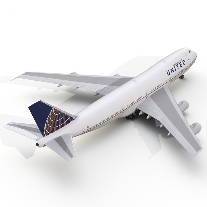 Boeing 747-200B United 3D