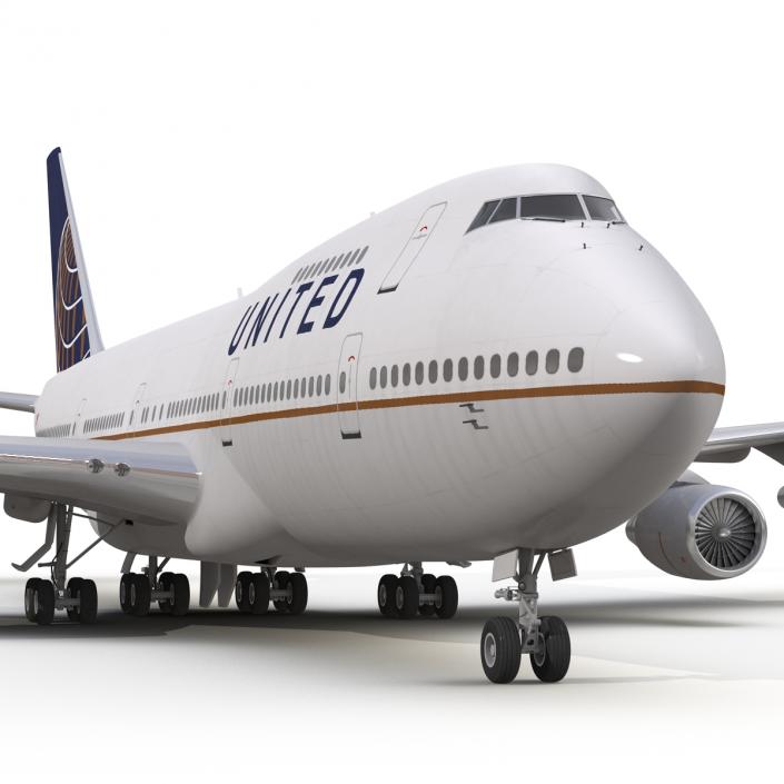 Boeing 747-200B United 3D