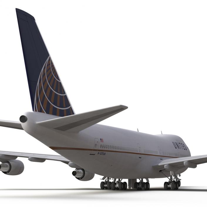 Boeing 747-200B United 3D