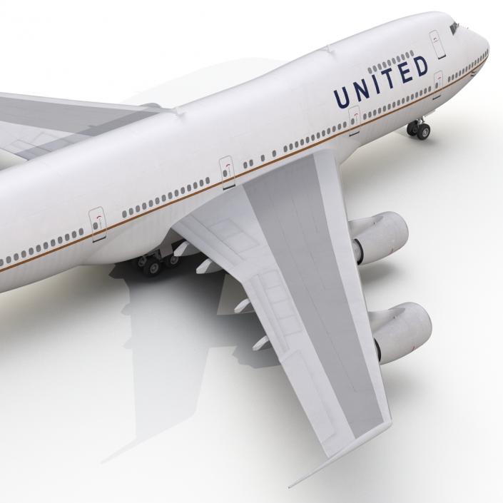 Boeing 747-200B United 3D