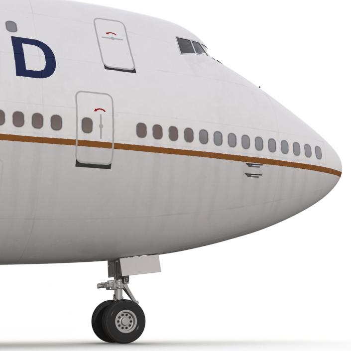 Boeing 747-200B United 3D