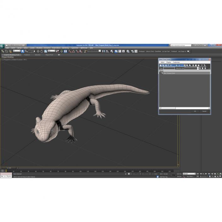 3D model Blue Tongued Skink Pose 2