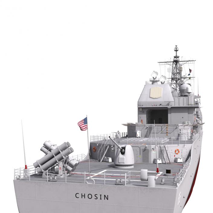 3D Ticonderoga Class Cruiser Chosin CG-65 model