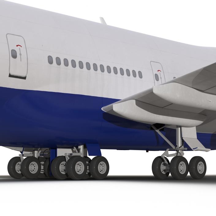 3D Boeing 747-200B British Airways Rigged model