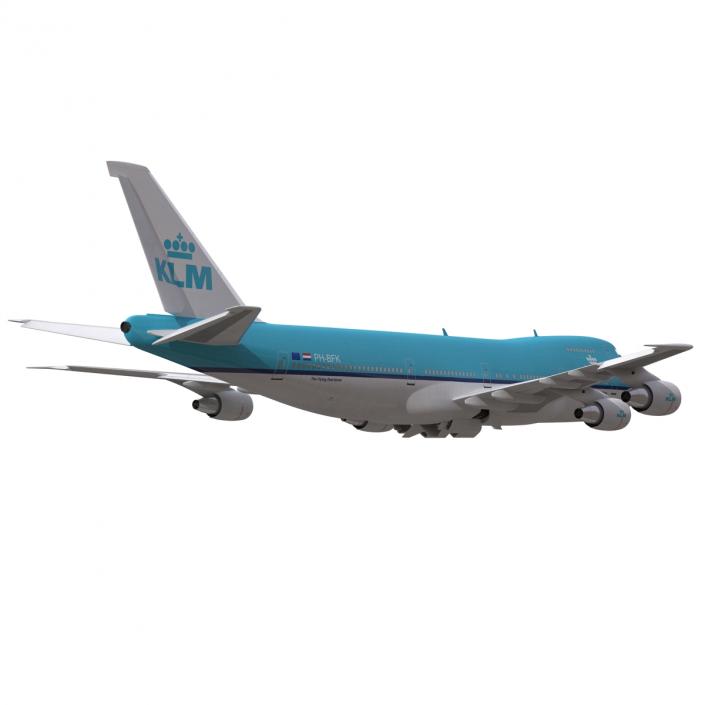 3D Boeing 747-200B KLM Rigged