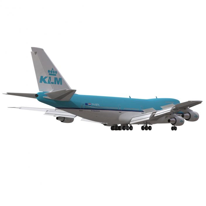 3D Boeing 747-200B KLM Rigged