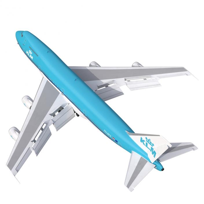 3D Boeing 747-200B KLM Rigged