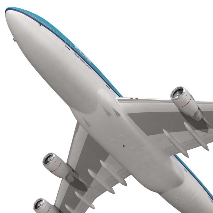 3D Boeing 747-200B KLM Rigged