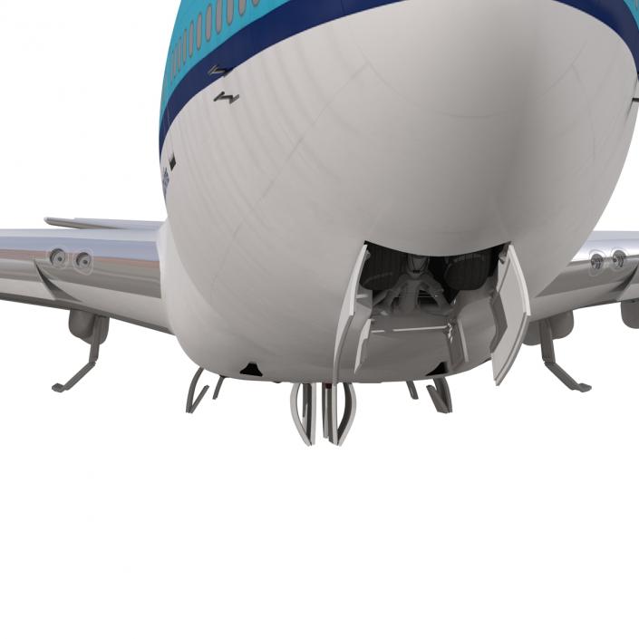 3D Boeing 747-200B KLM Rigged