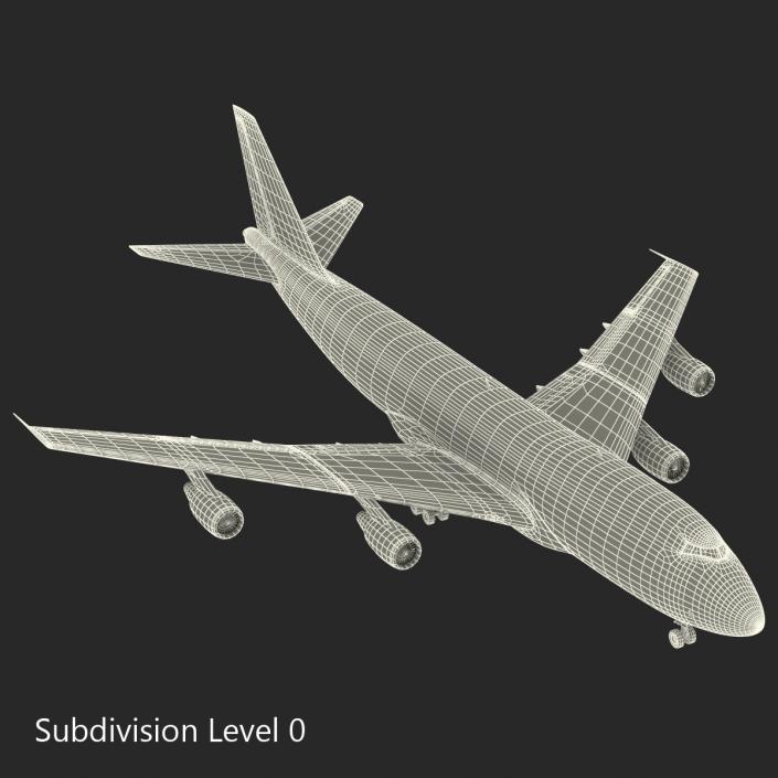 Boeing 747-200B United Rigged 3D model