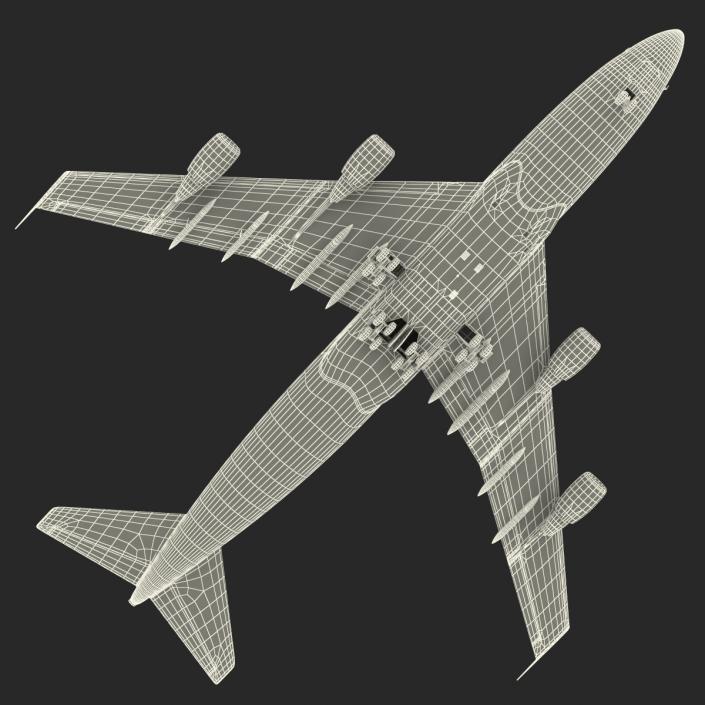 Boeing 747-200B United Rigged 3D model