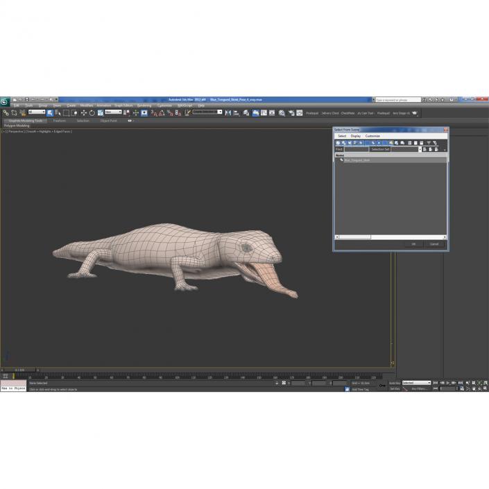 3D model Blue Tongued Skink Pose 4