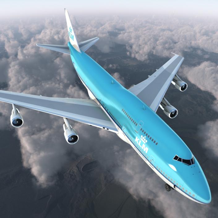 3D Boeing 747-300 KLM model