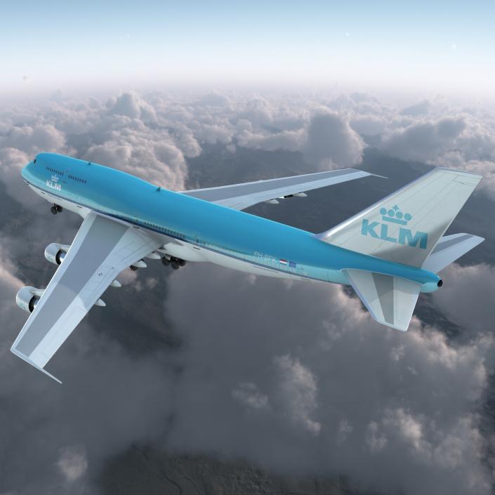 3D Boeing 747-300 KLM model