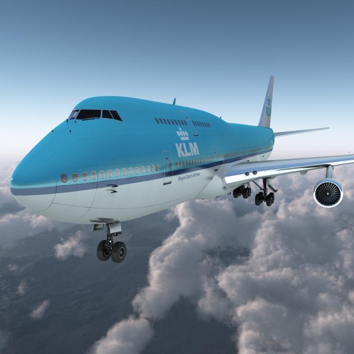 3D Boeing 747-300 KLM model