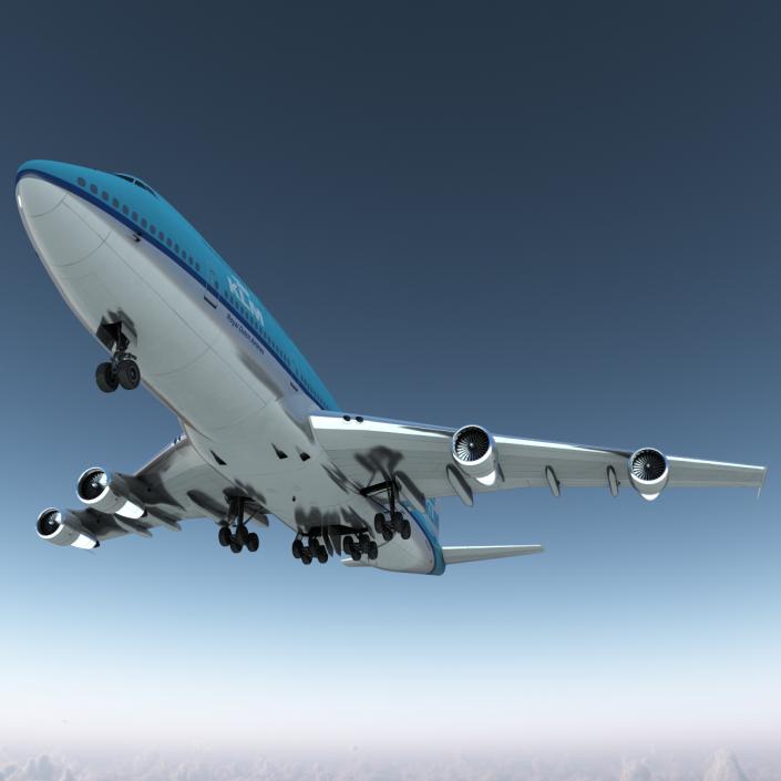 3D Boeing 747-300 KLM model