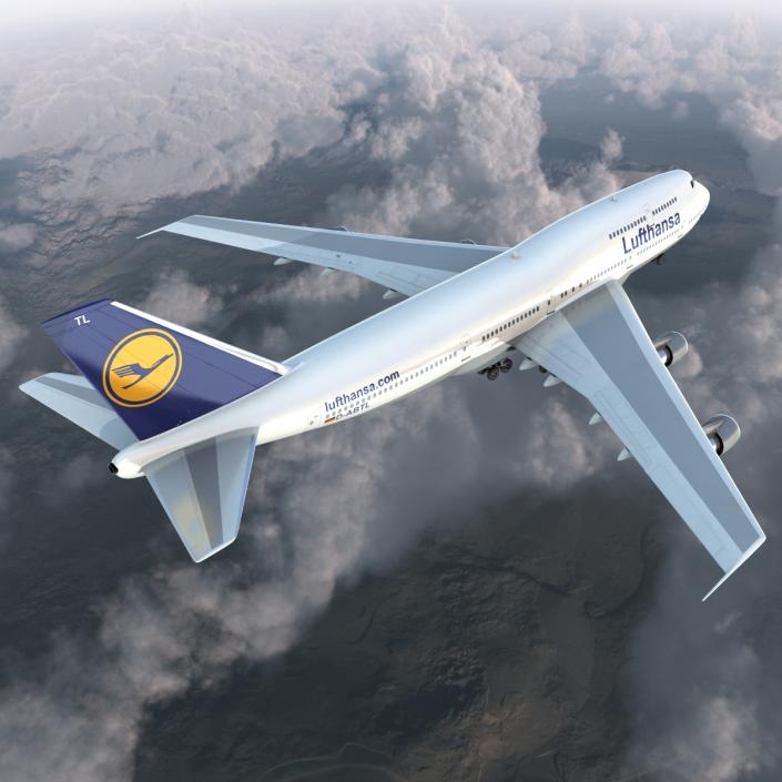 Boeing 747-300 Lufthansa 3D model