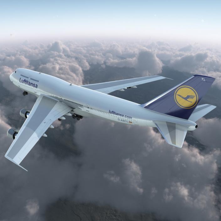 Boeing 747-300 Lufthansa 3D model