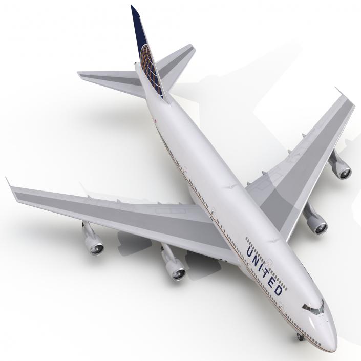 3D Boeing 747-300 United