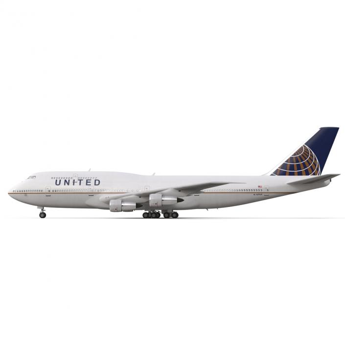 3D Boeing 747-300 United