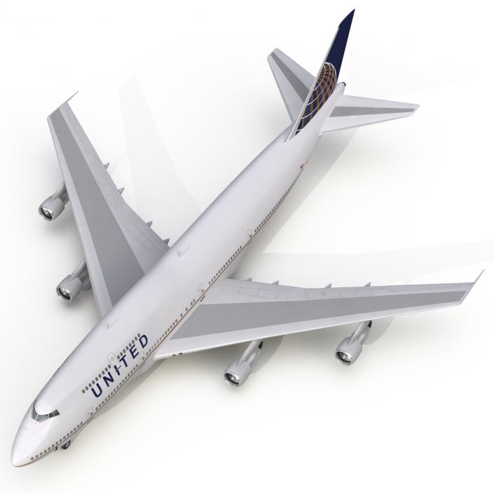 3D Boeing 747-300 United