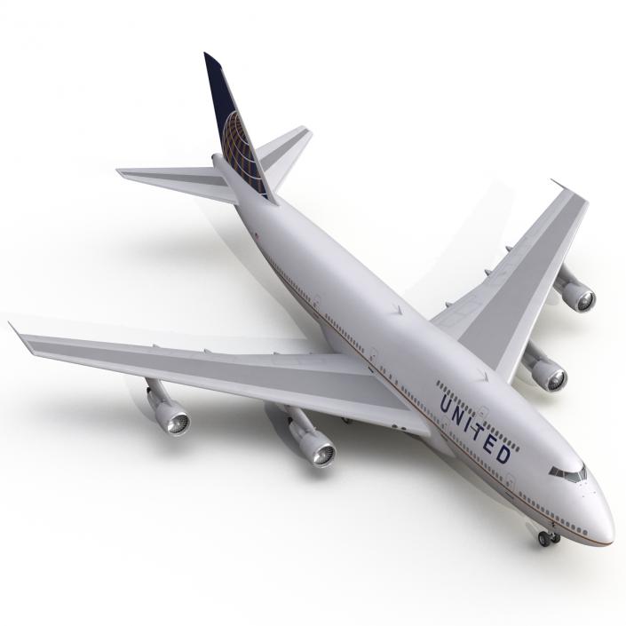 3D Boeing 747-300 United