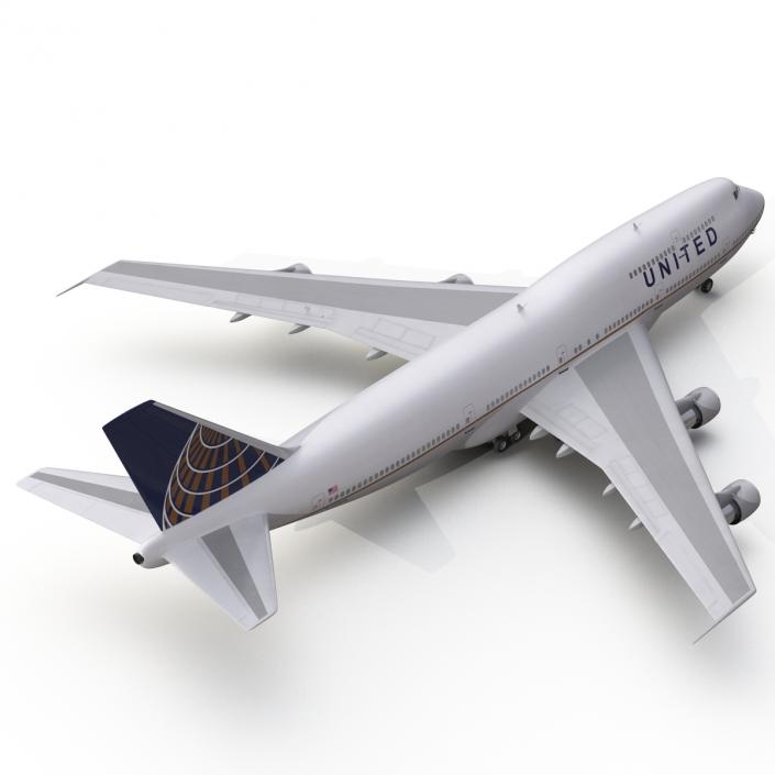 3D Boeing 747-300 United