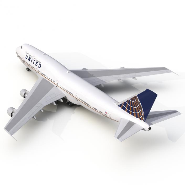 3D Boeing 747-300 United