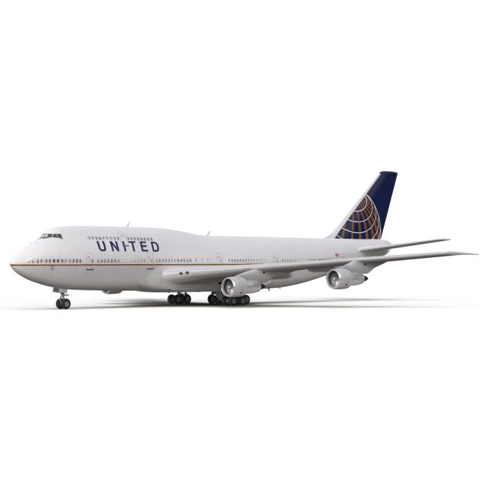 3D Boeing 747-300 United