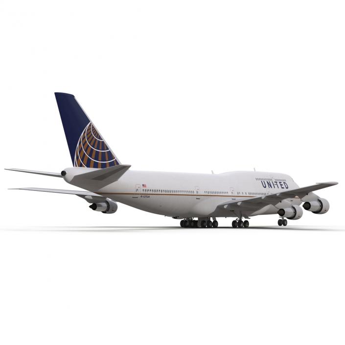 3D Boeing 747-300 United