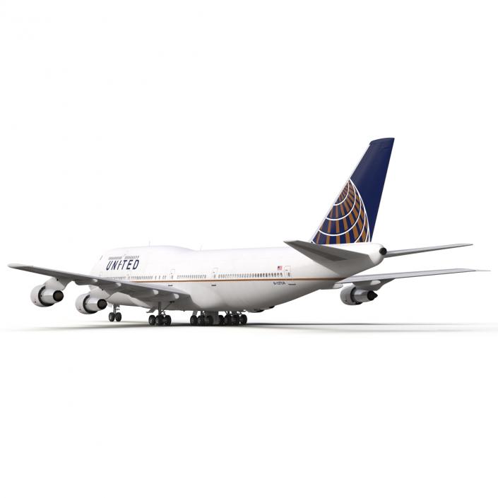 3D Boeing 747-300 United